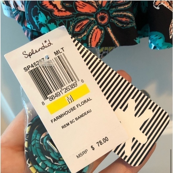 NWT Splendid Farmhouse Floral Swimwear Top - Picture 11 of 16